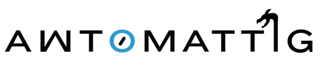 The Automattic logo, but adapted to Welsh "automatig" and with the extra T re-added. The head of the "I" is a dragon.