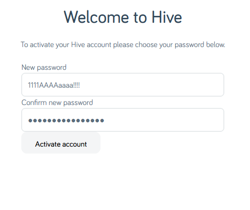 The same form, now with the password 1111AAAAaaaa!!!! which is accepted as valid.