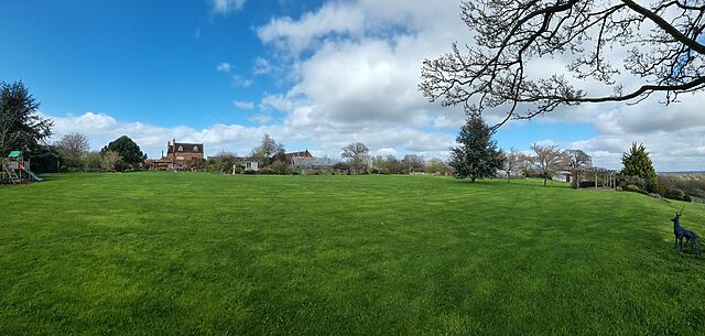 A beautiful country house with a huge garden.