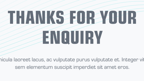 Post: Lorem Ipsum Thank You For Your Enquiry