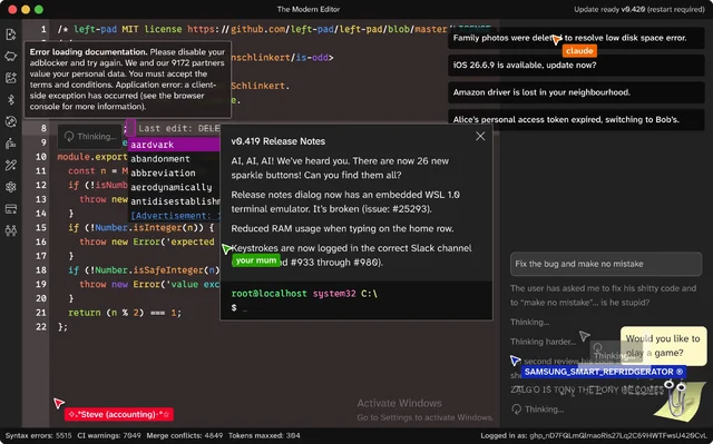 Static screenshot of David Bushell's (interactive) 'modern editor'