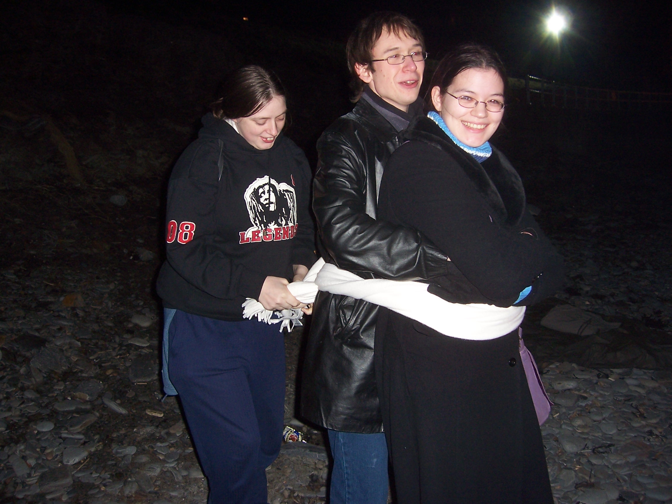 Full image of Andy and Faye are tied up by Ruth; they raise no objections.
