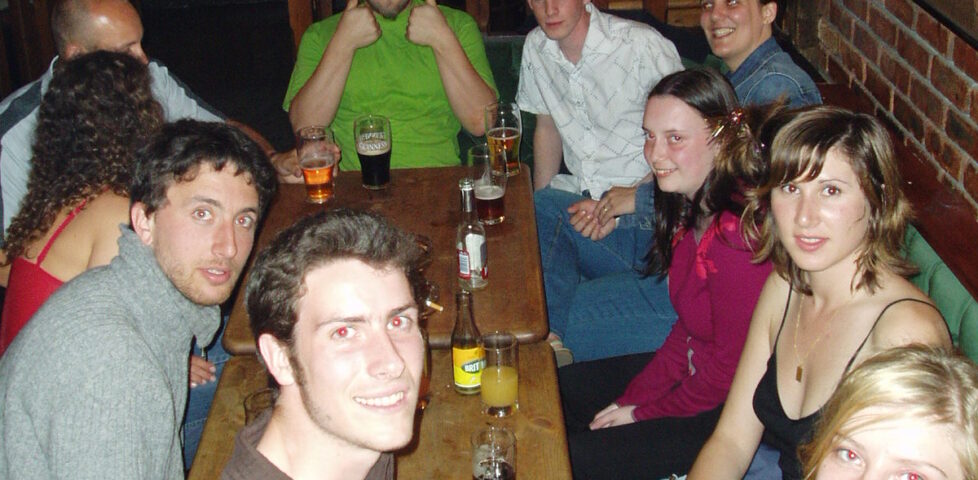 Dan with SmartData workmates (and hangers-on) in Harleys, Aberystwyth.
