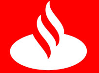 Abbey National's new "baked bean in a cape" logo.