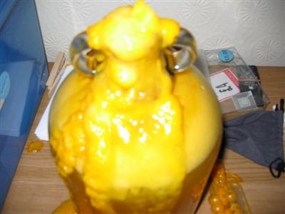 The mangohol escapes from the bottle.
