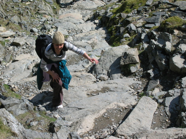 Full image of Sundeep climbing.
