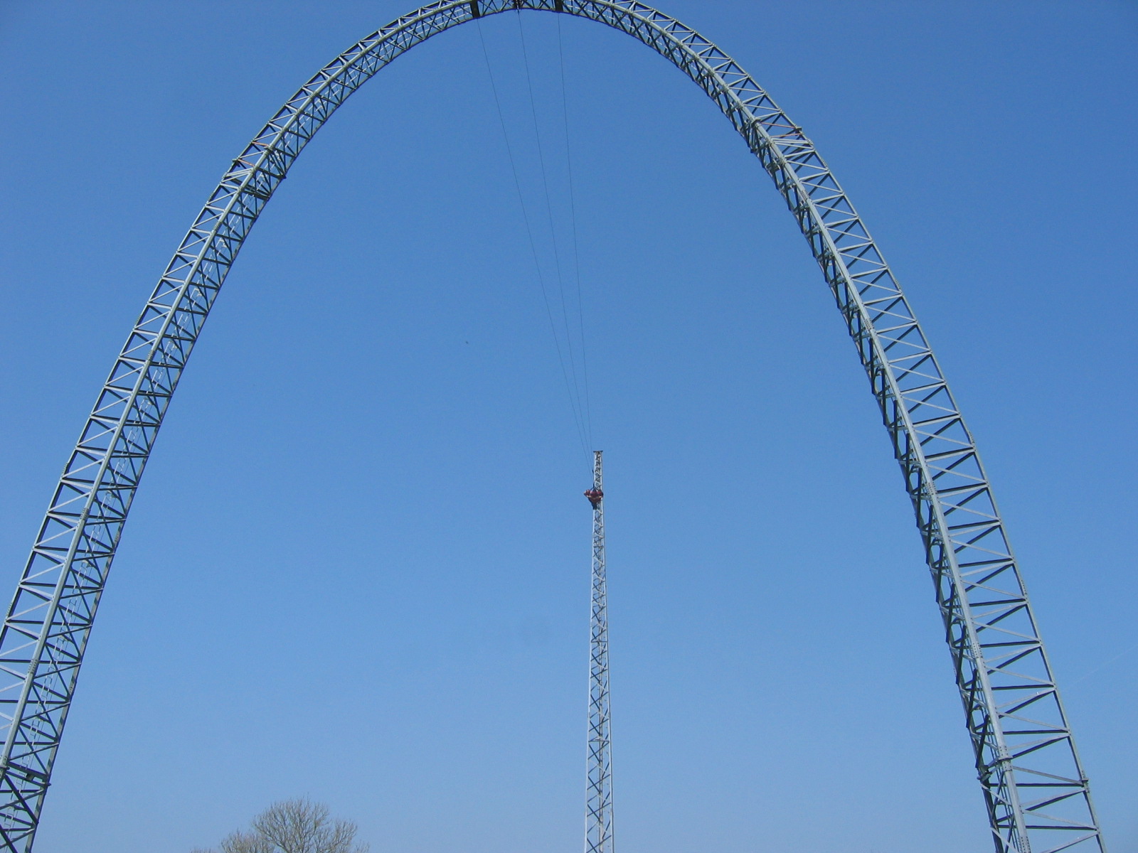 Full image of Vertigo being winched up