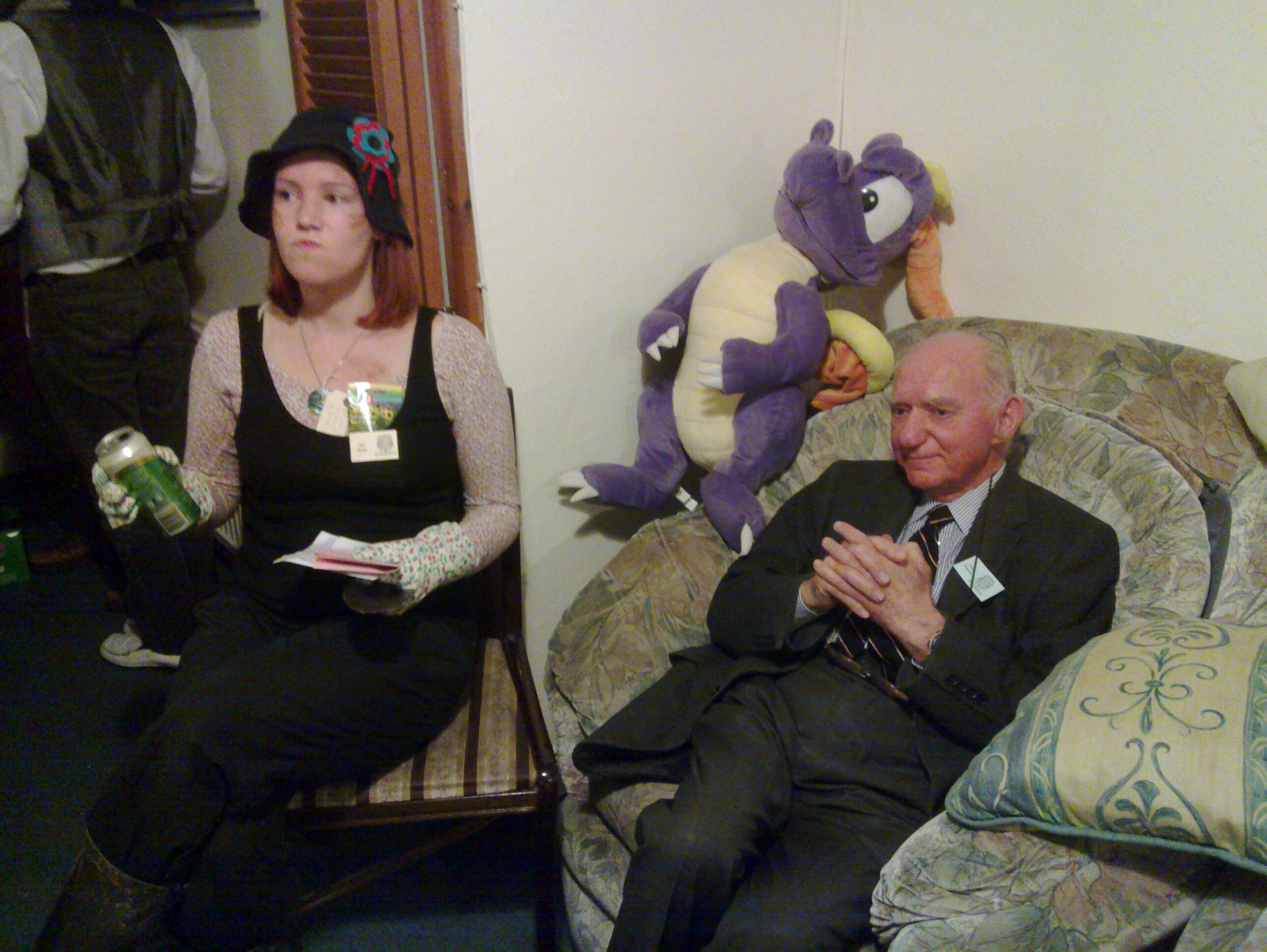 Full image of Chilling with secondary characters.