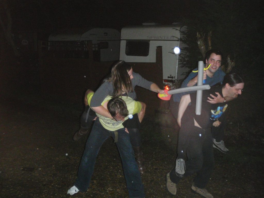 Human Jousting.