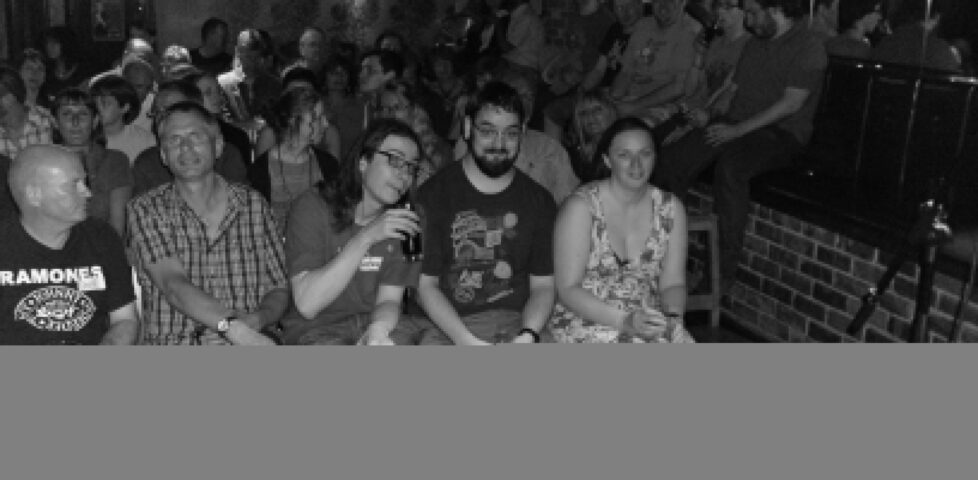 Matt, JTA and Ruth in the front row at a Peter Buckley Hill show.