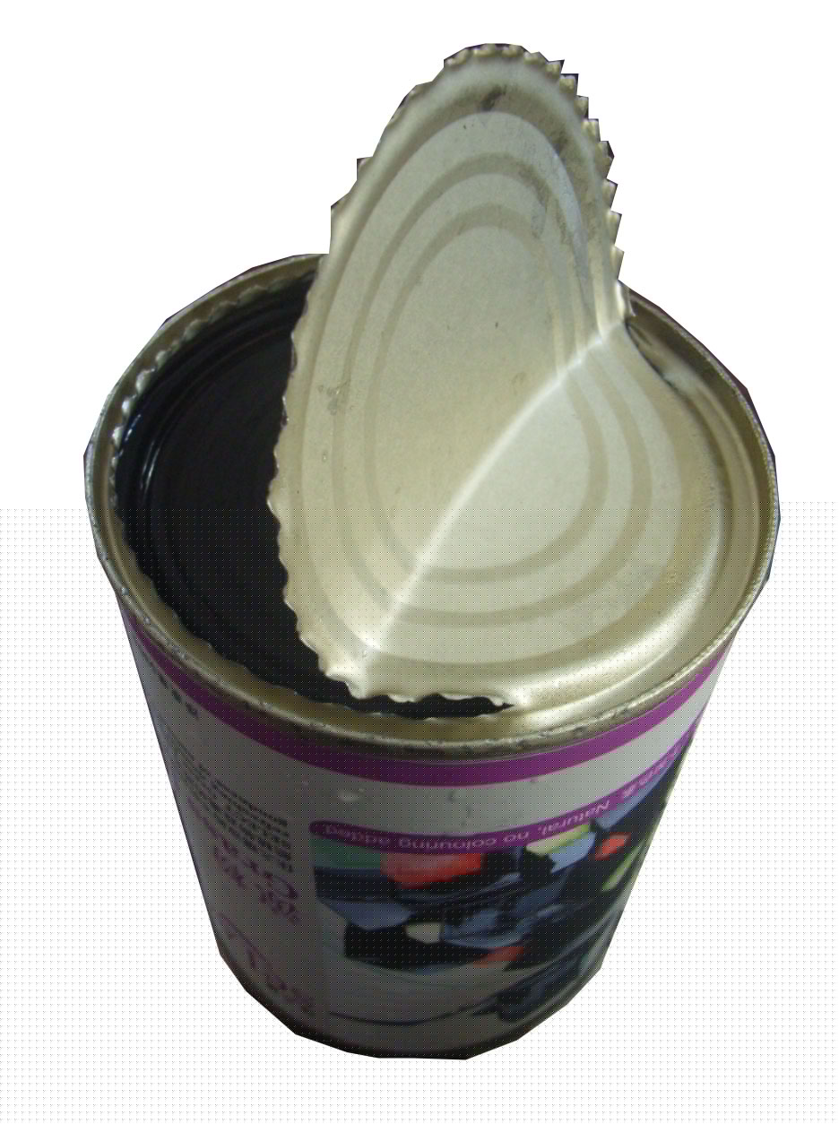 Full image of An opened food tin.