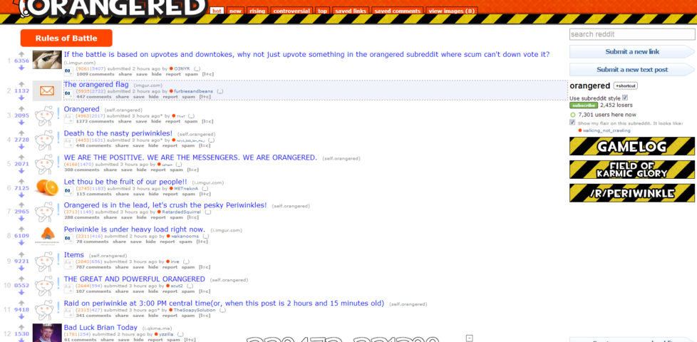 Downvotes on 'the other' Reddit camp
