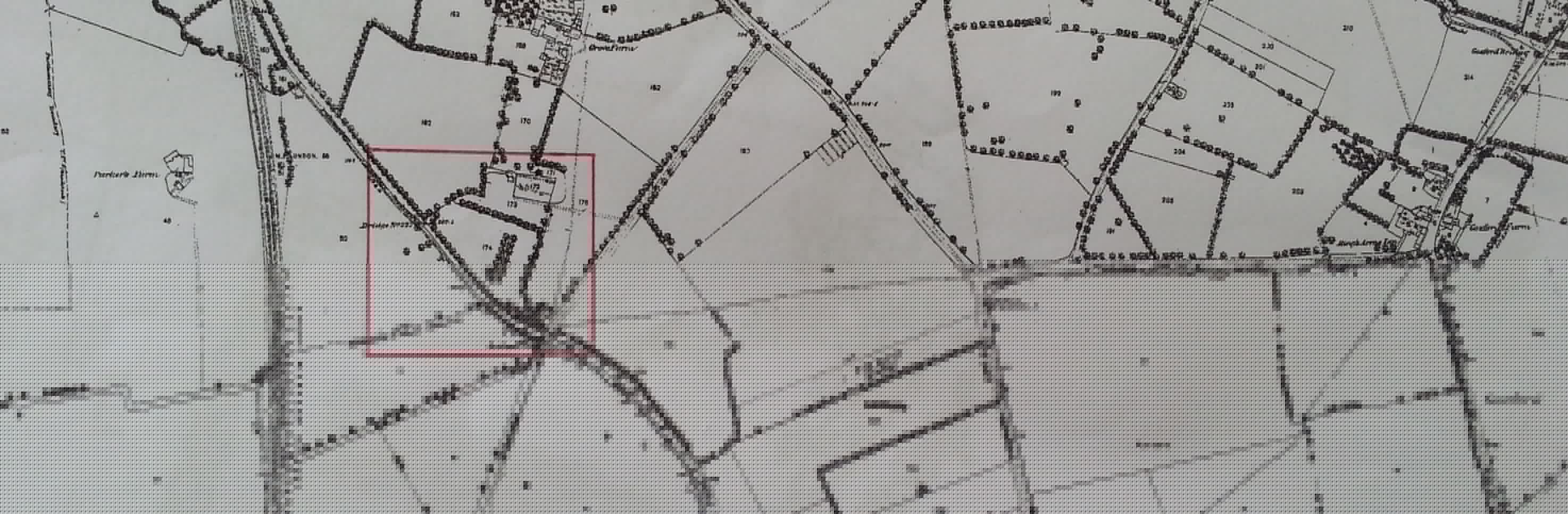 Full image of A map of the area around our new house, as it was about a century ago.