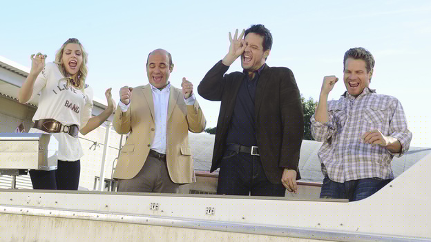 Cougar Town characters playing Penny Can.