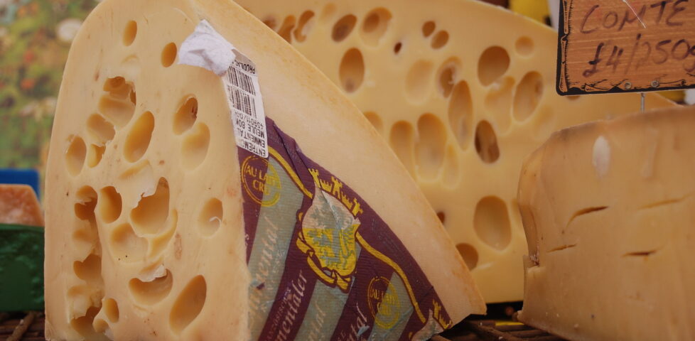 Image representing post: TIL that the "holes" in Swiss cheese were, until recently, seen as a sign of imperfection and something cheesemakers tried to avoid