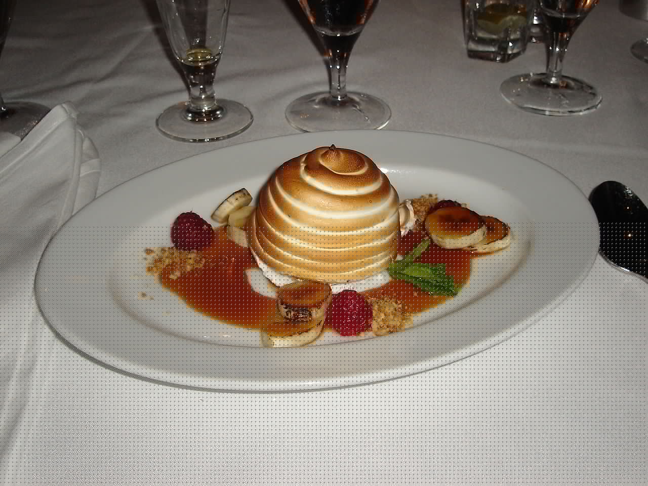 Full image of A banana Baked Alaska.