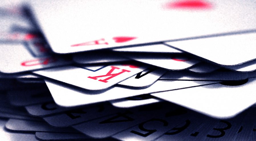 Stack of shuffled cards
