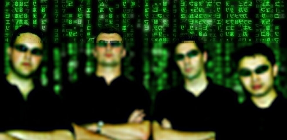 Greg, Marc, Blair and Dom, as depicted in Greg's 2007 blog post.