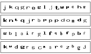 Full image of Four long CAPTCHA from the Squiz Matrix CMS.