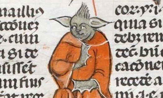 Image representing post: A long time ago, in a medieval manuscript far far away... a Yoda-lookalike was drawn... four centuries before George Lucas was born!