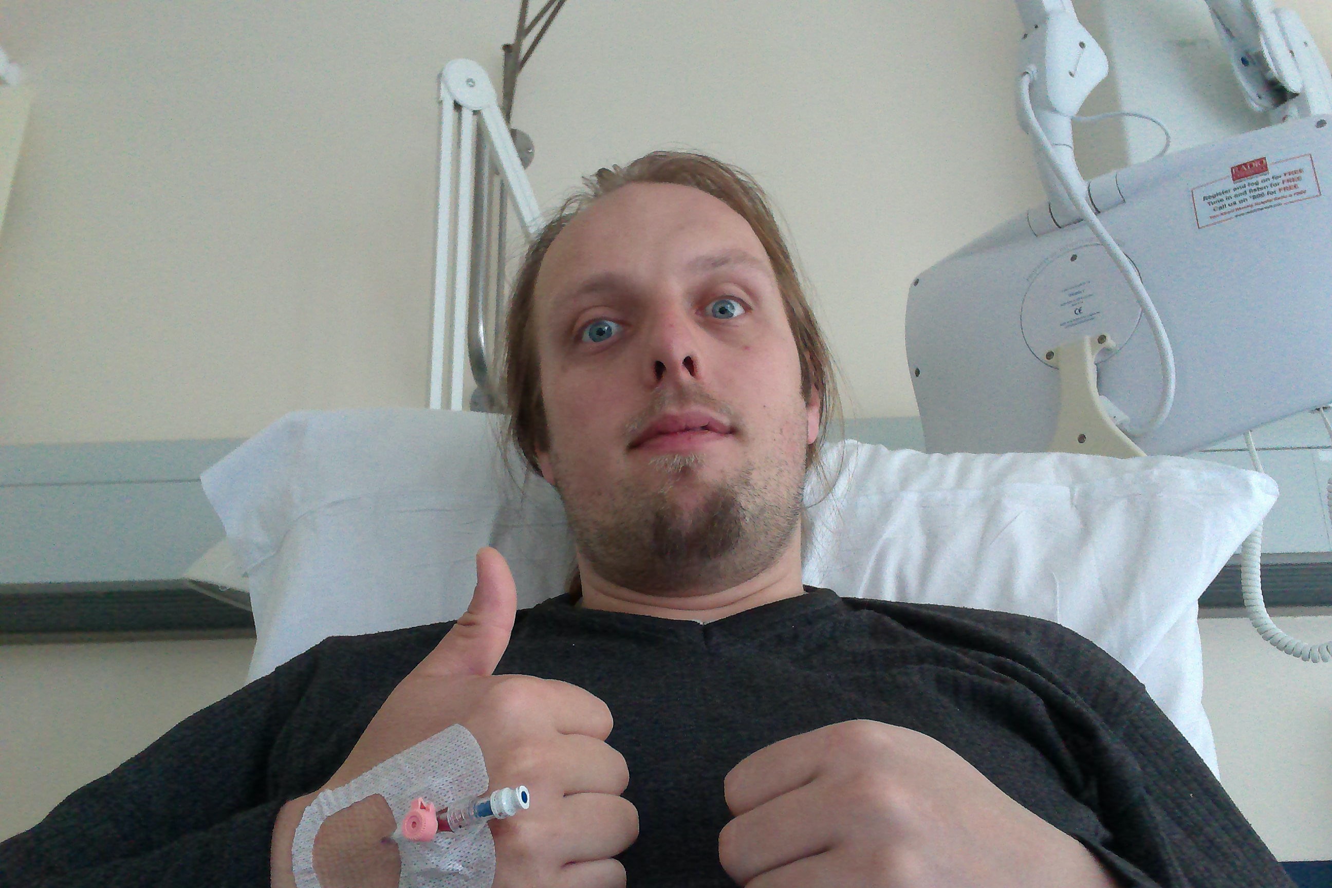 Dan in hospital