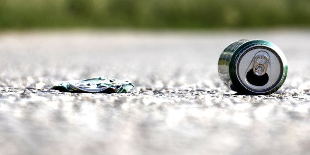 Beer cans on street