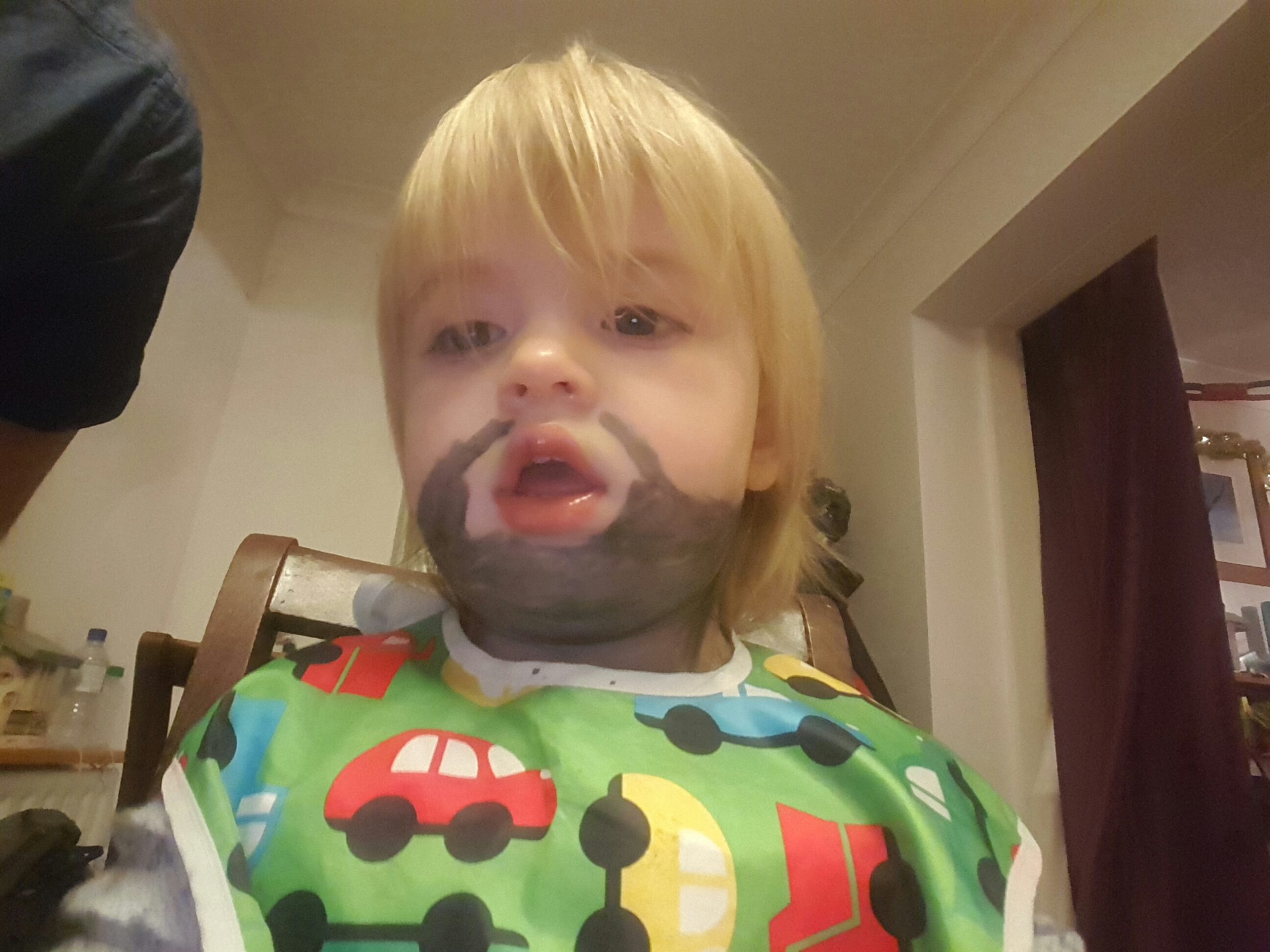 Full image of Annabel sporting a full beard.