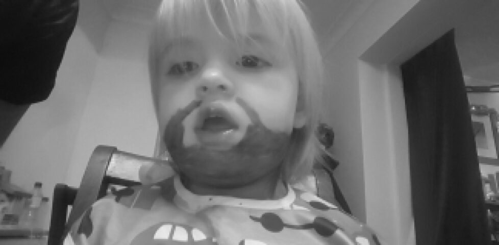Annabel sporting a full beard.