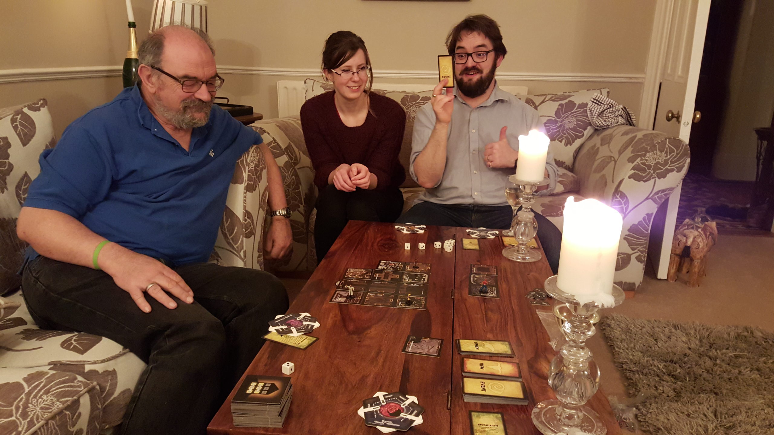 Full image of DevCamp and DocsCamp 2016 volunteers play Betrayal at the House on the Hill