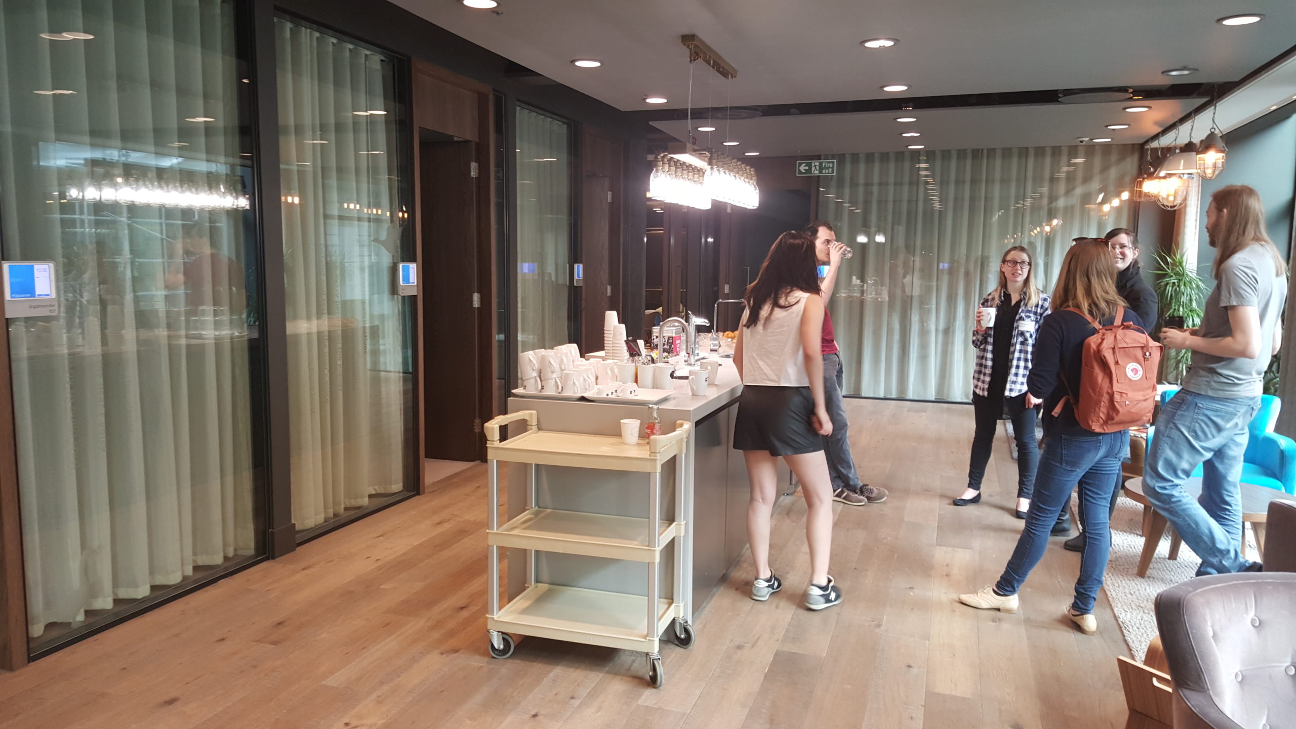 Full image of The coffee lounge on the administration/marketing floor of Twitter's offices in Soho.