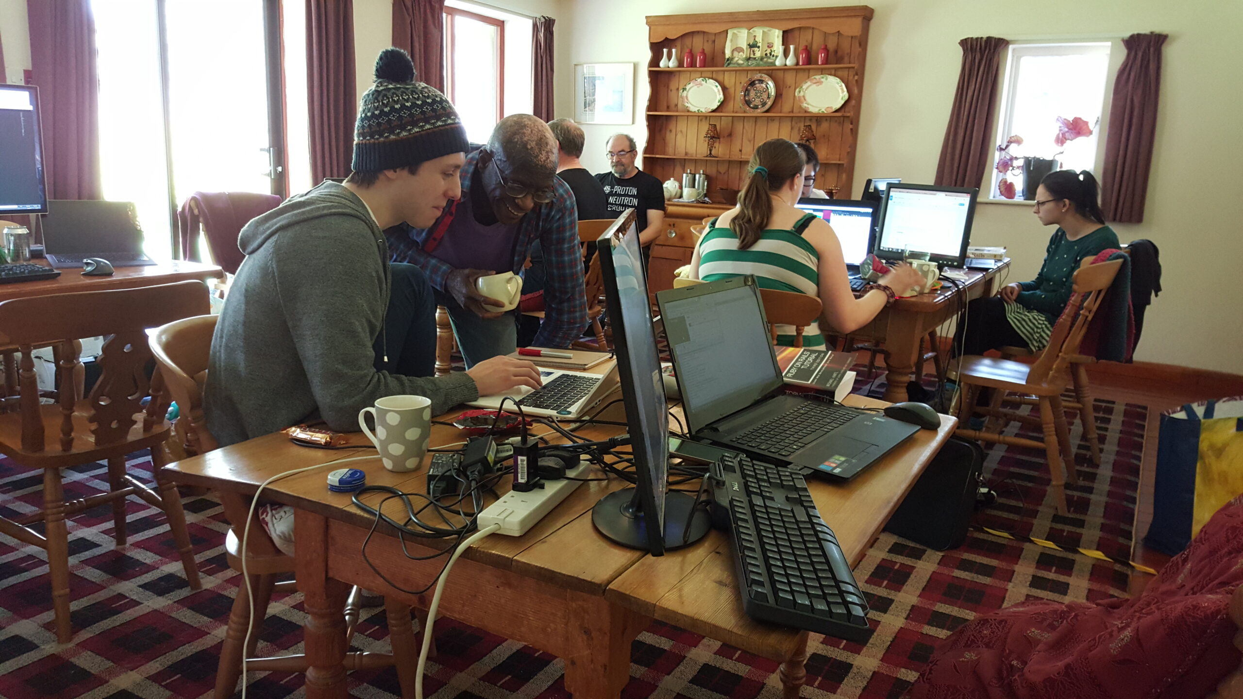 Full image of Three Rings' developers hard at work at this year's DevCamp.
