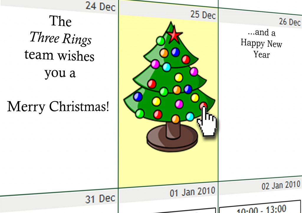 Full image of Three Rings' 2009 Christmas card