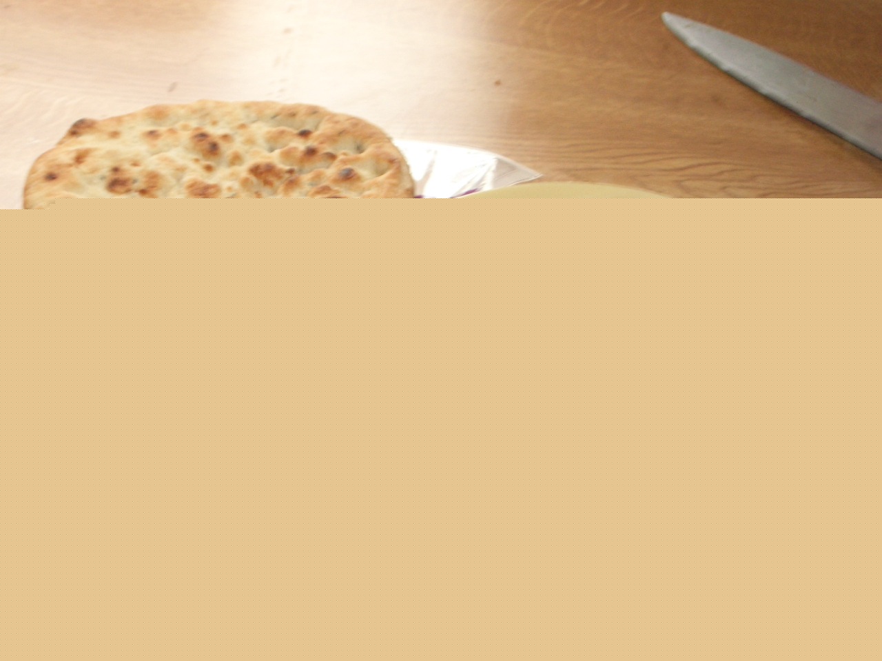 Full image of Paul's lunch on this day 13 years ago: Birmingham Egg with Naan Bread