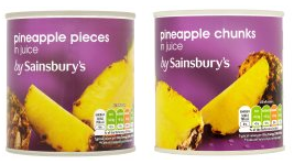 Pineapple chunks vs. pineapple pieces