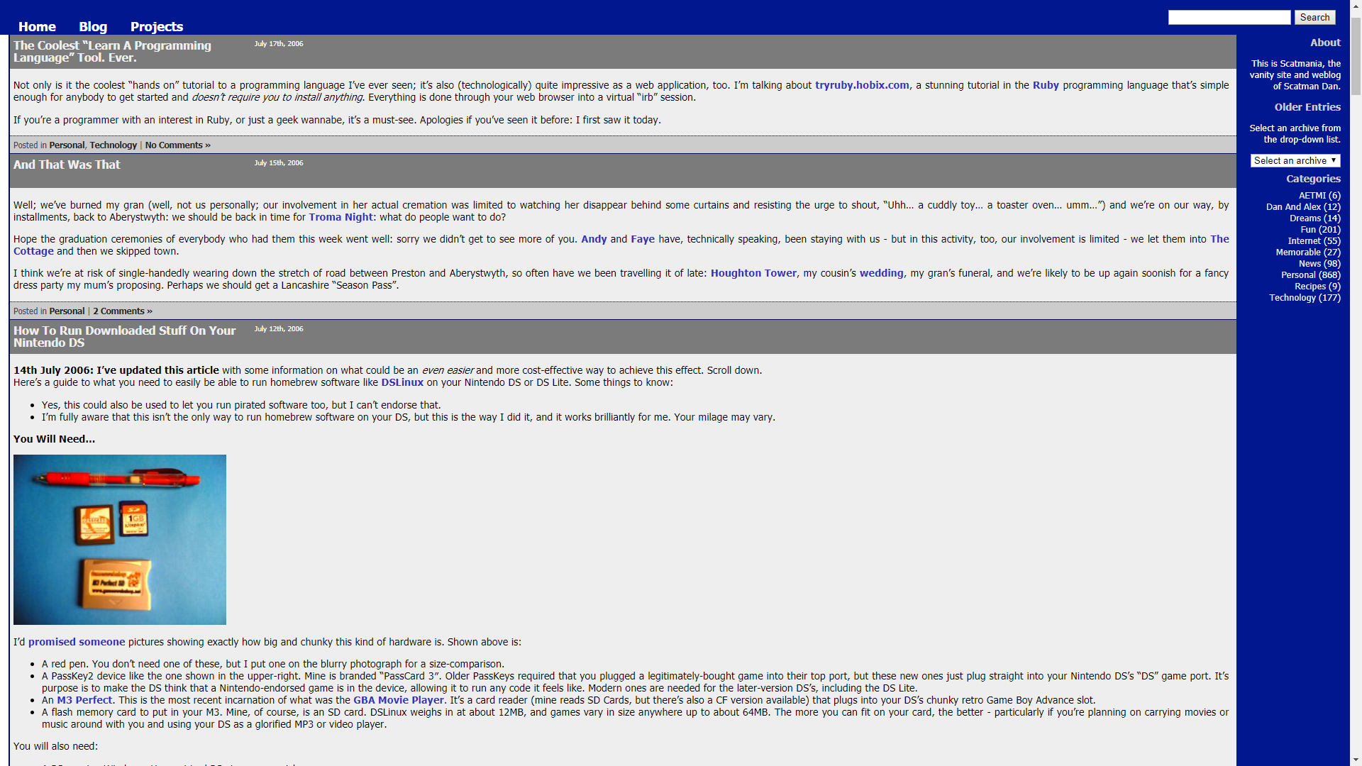 Full image of Scatmania.org in 2006