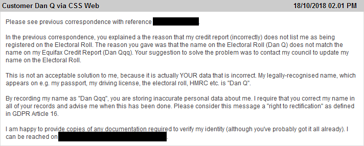 Actually, Equifax: no. No no no no no. No.