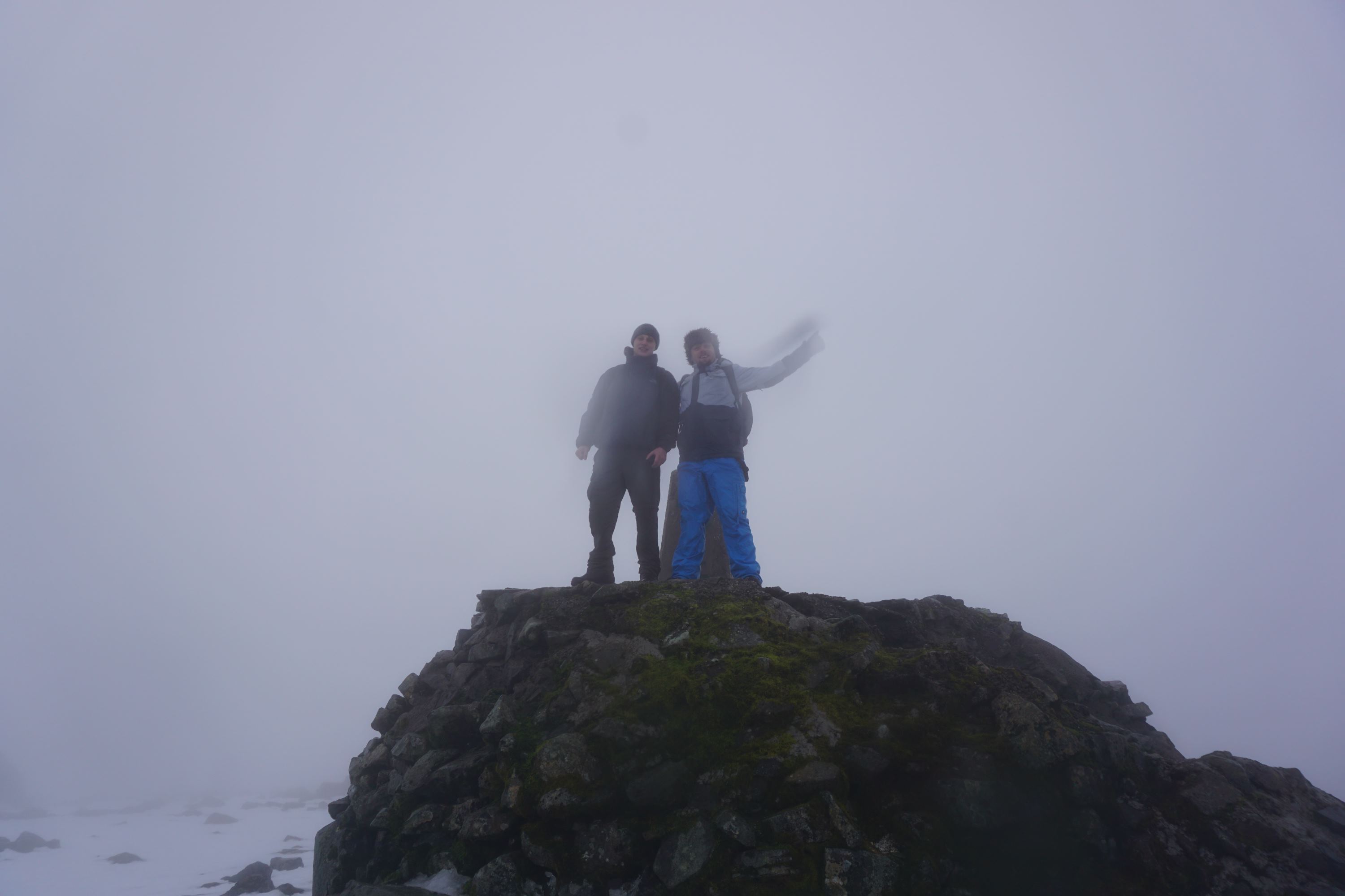 Full image of Dan & Robin at the summit of Ben Nevis