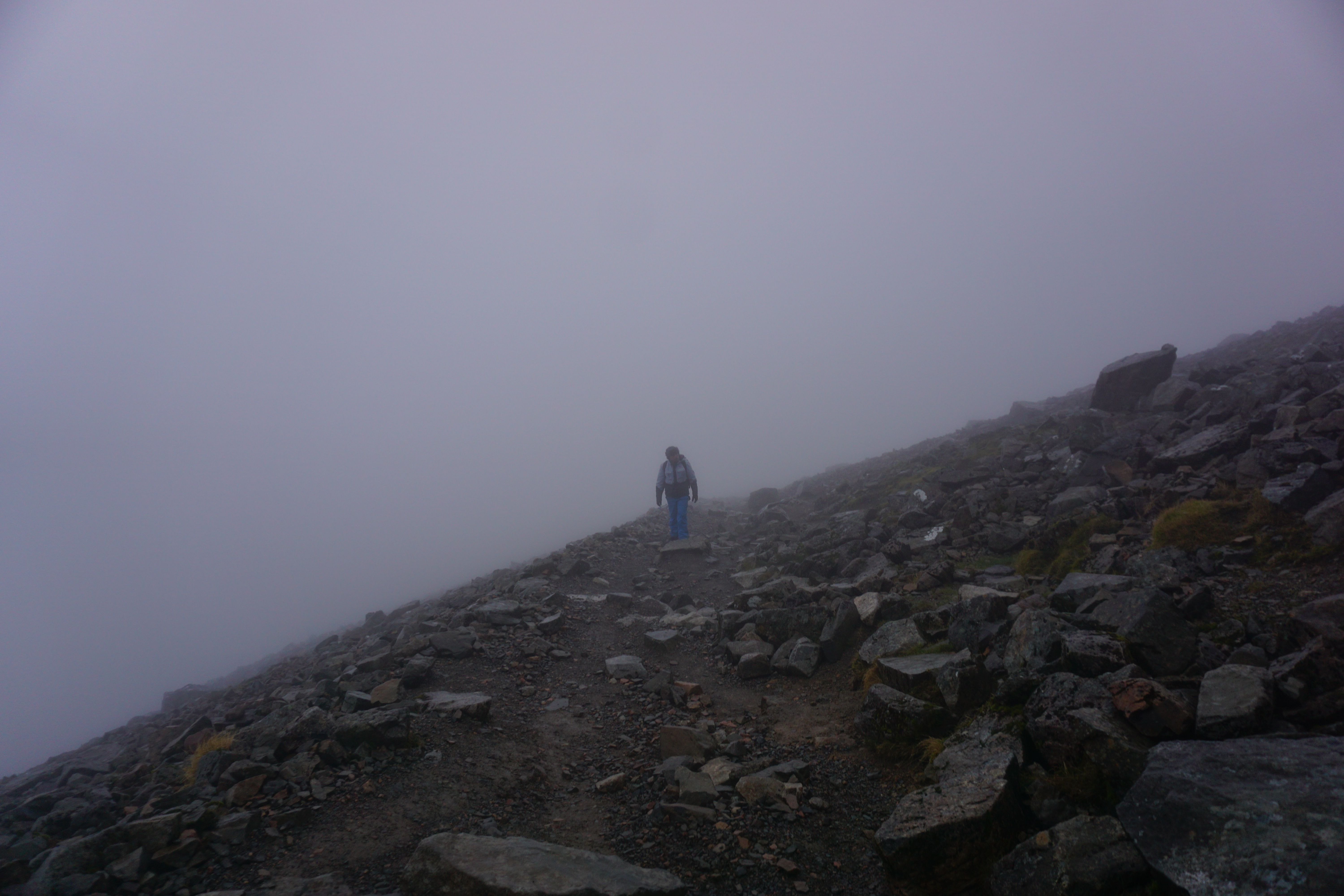 Full image of Dan ascending Ben Nevis