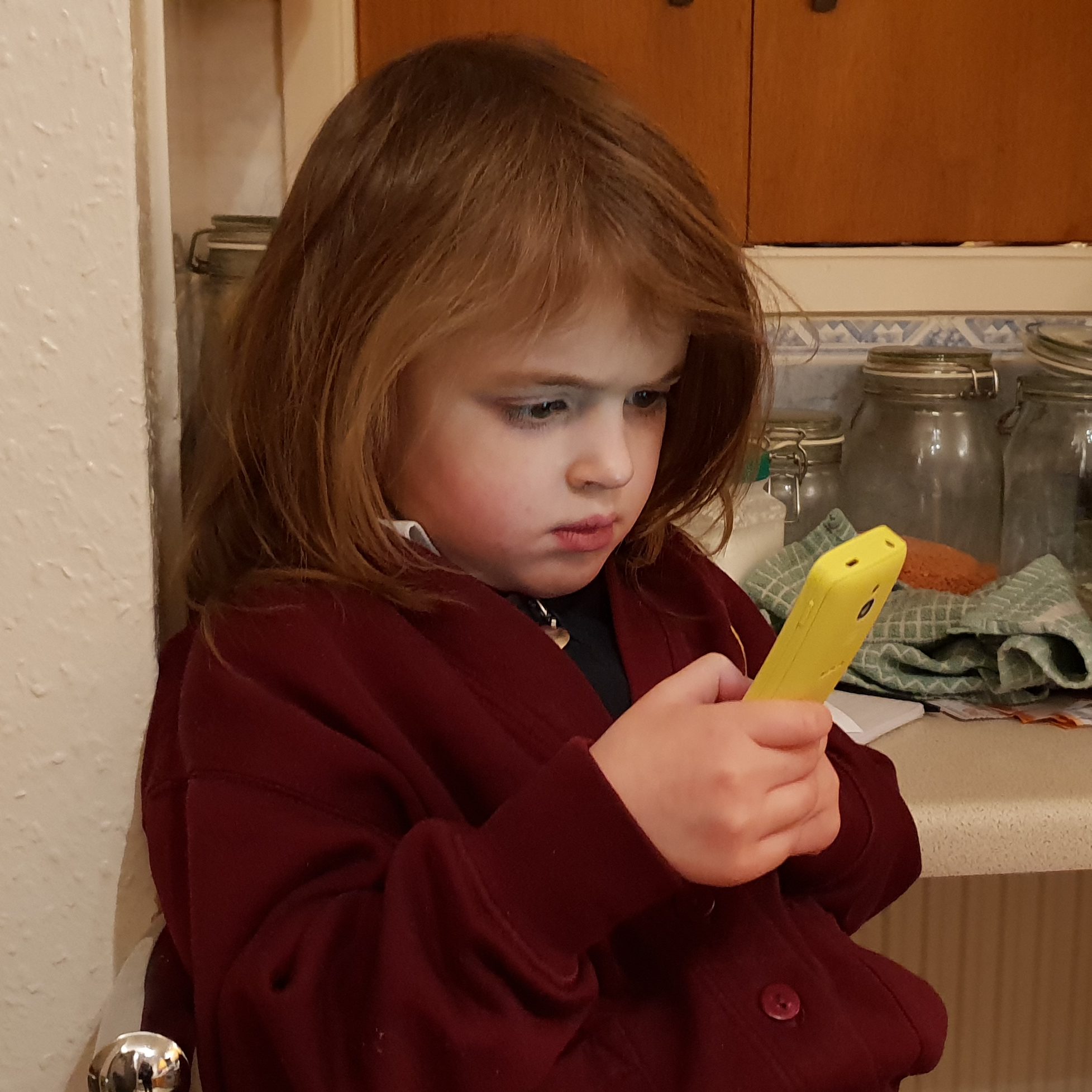 Full image of Annabel practicing some elementary programming activities.