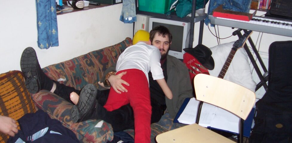 JTA with "Netti" the blow-up doll