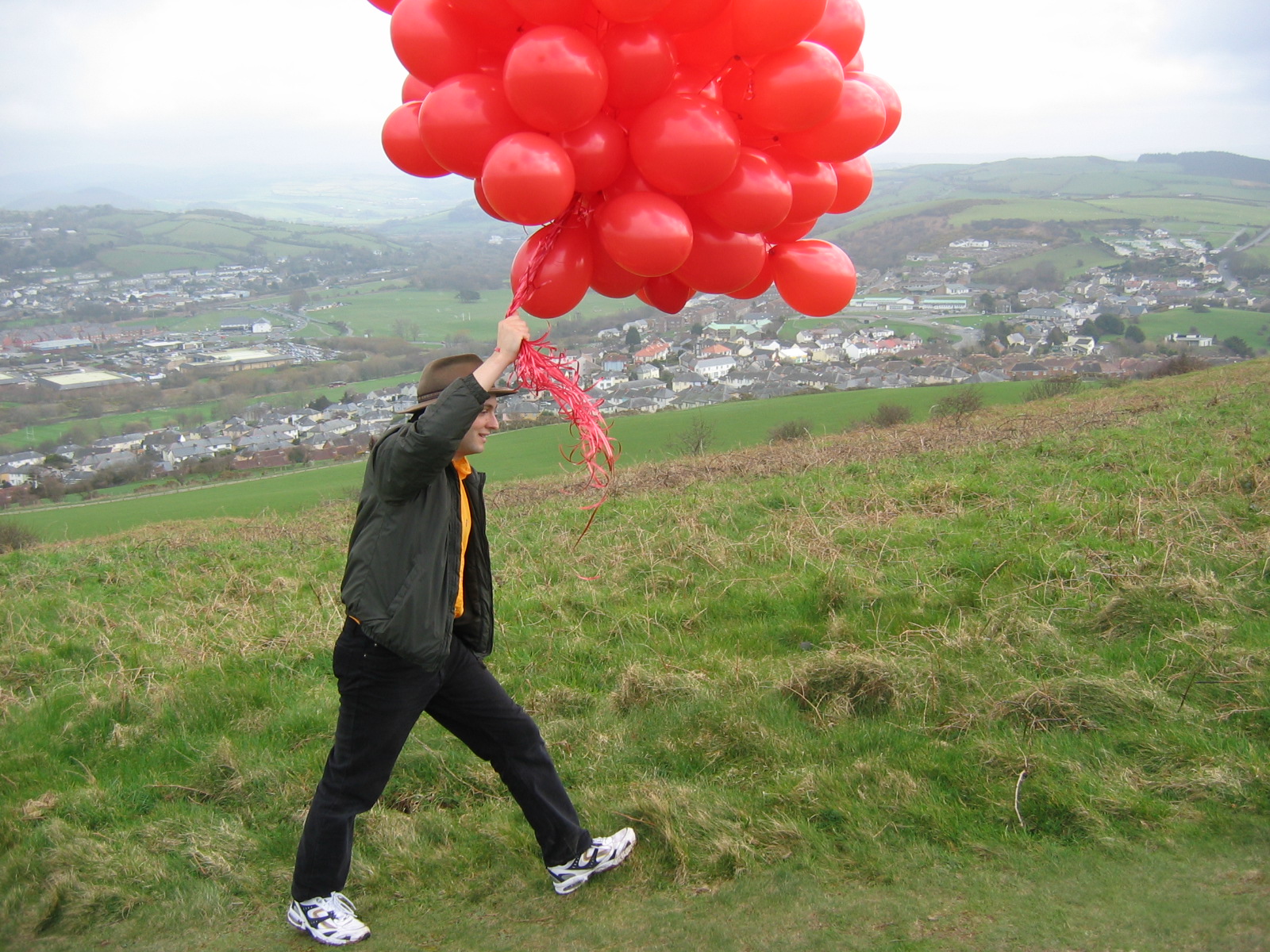 Full image of Paul in front of the valley