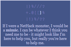 Image representing post: Which NetHack Monster Are You?