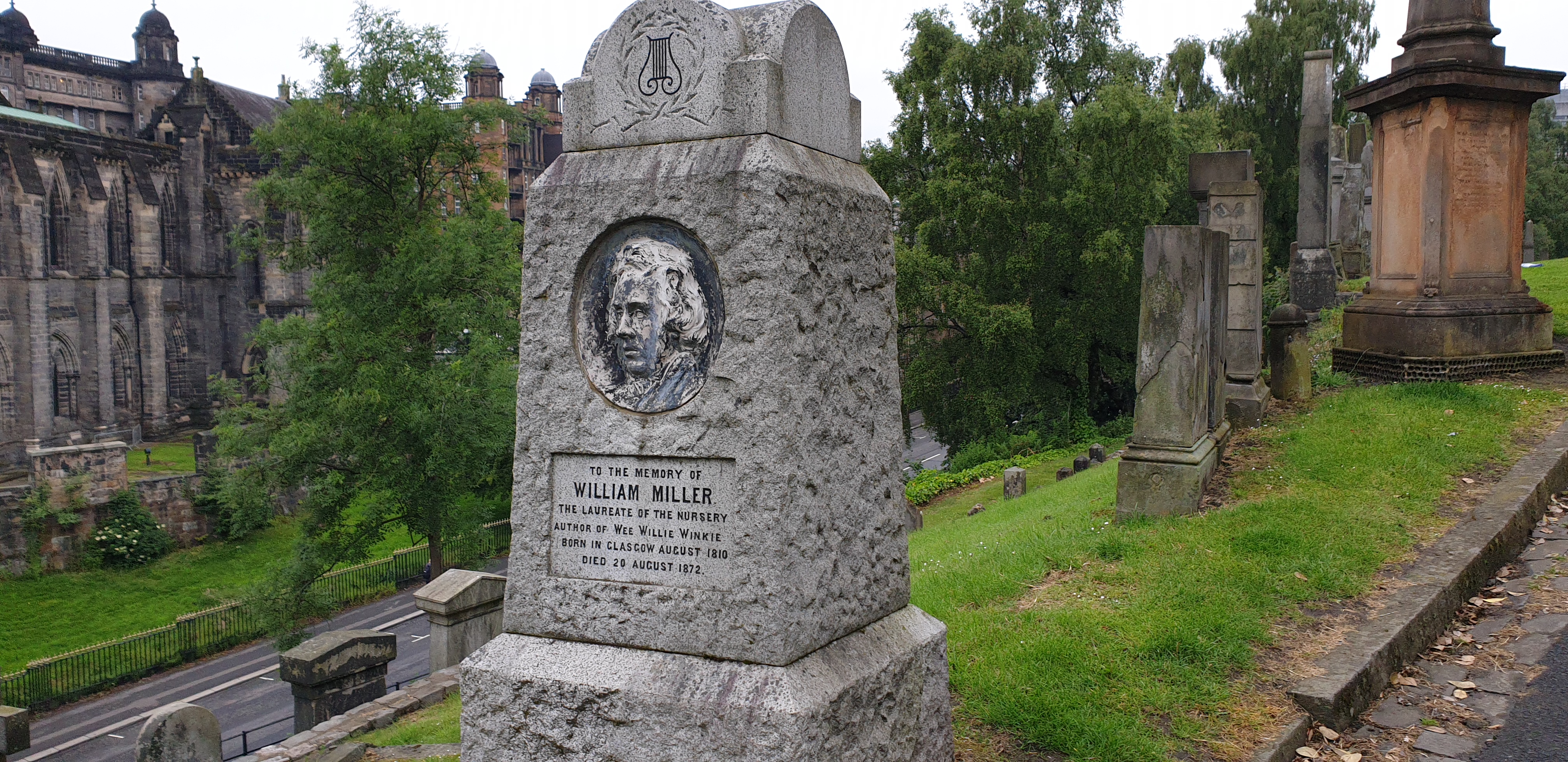 Full image of Gravestone of William Miller, author of Wee Willie Winkie