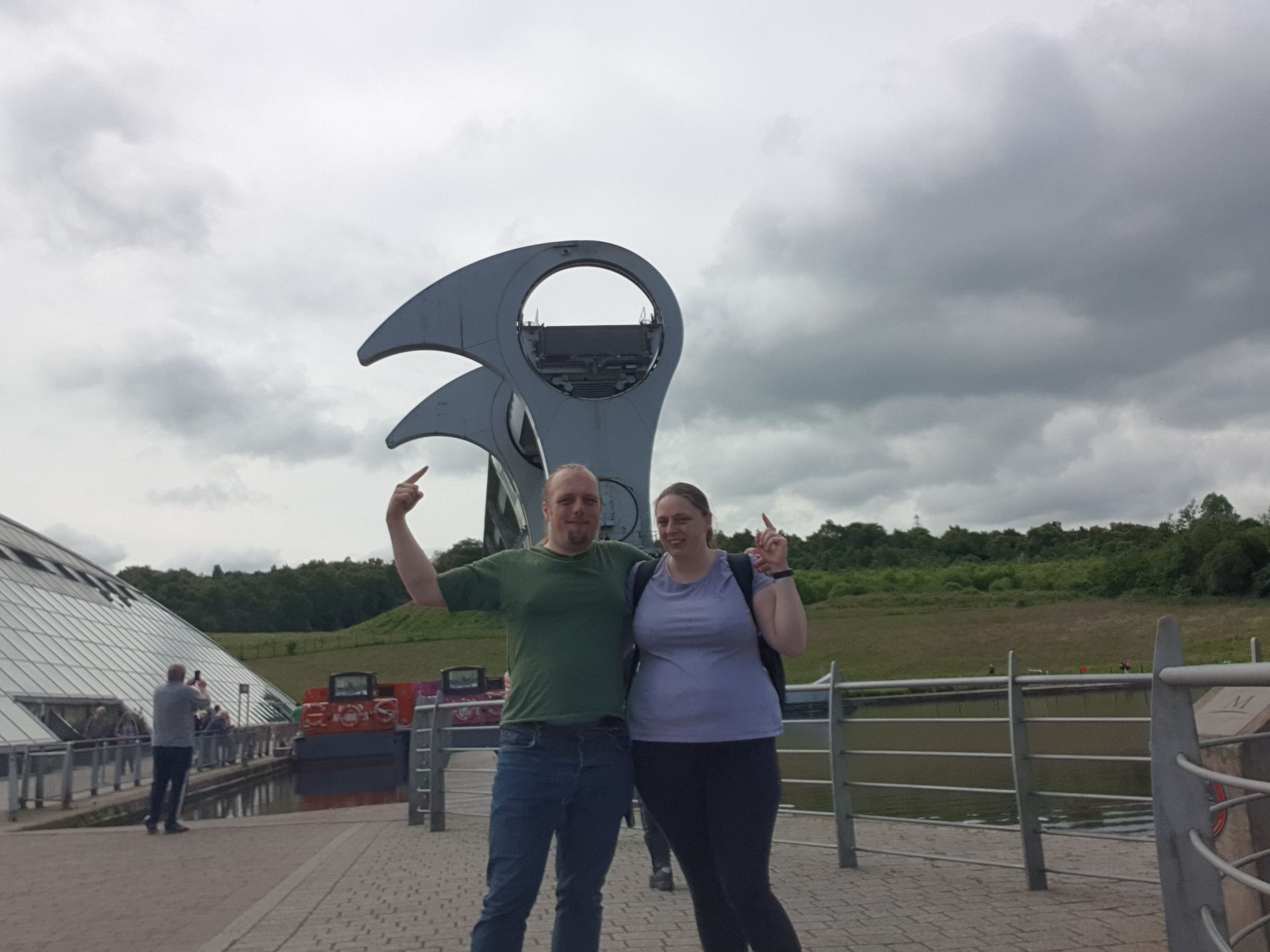 Full image of Dan and Ruth at the Falkirk Wheel