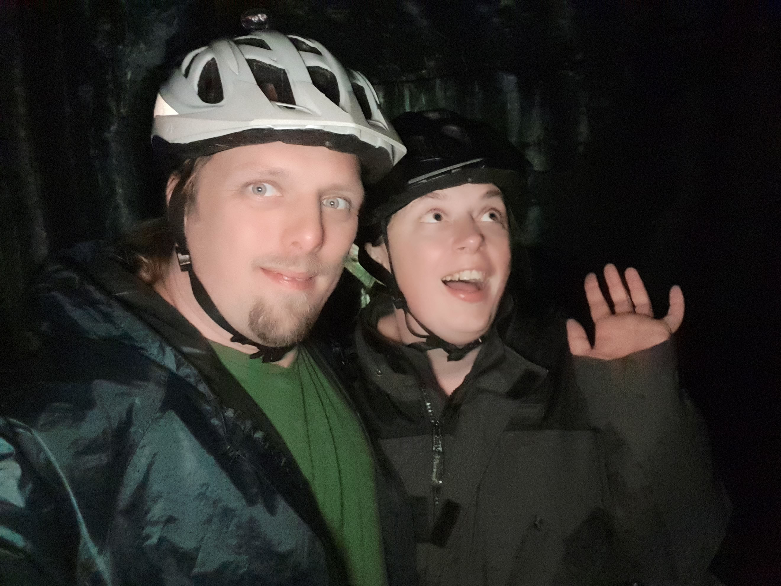 Full image of Dan and Ruth in the Falkirk Tunnel (edited: redeye removed)