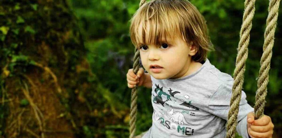 Lorcán on a swing