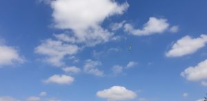 Rocket in the air.