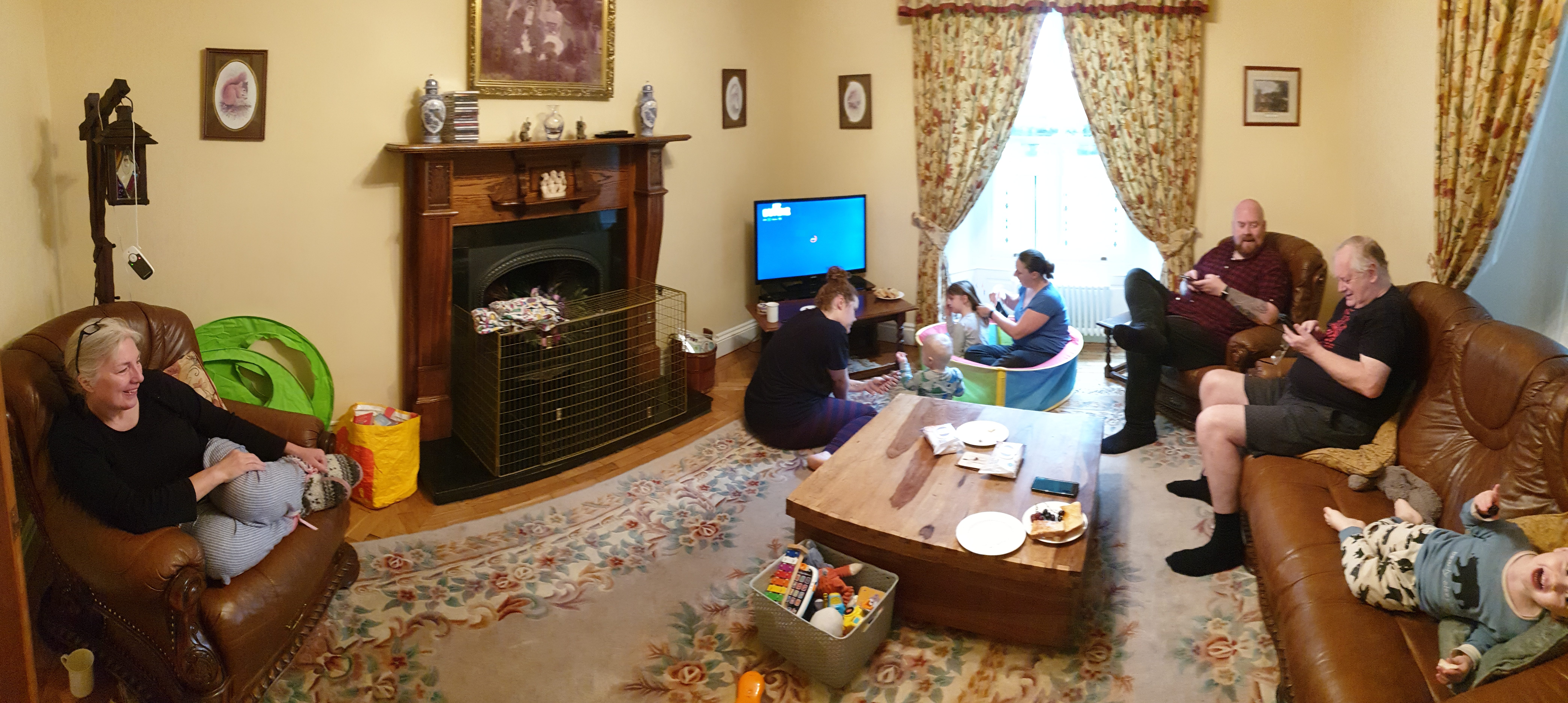 Full image of Living room on Sunday morning.
