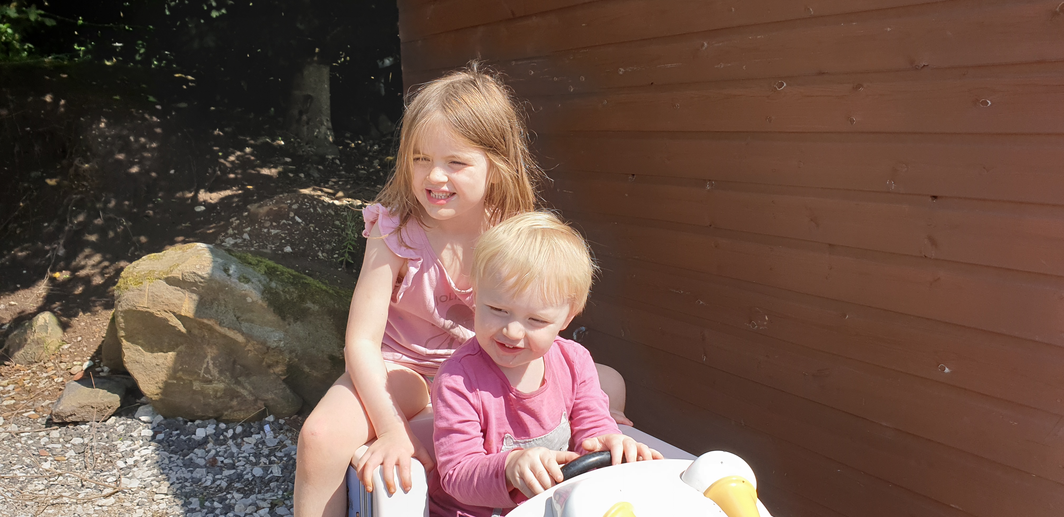 Full image of John and Annabel on the ride #1.