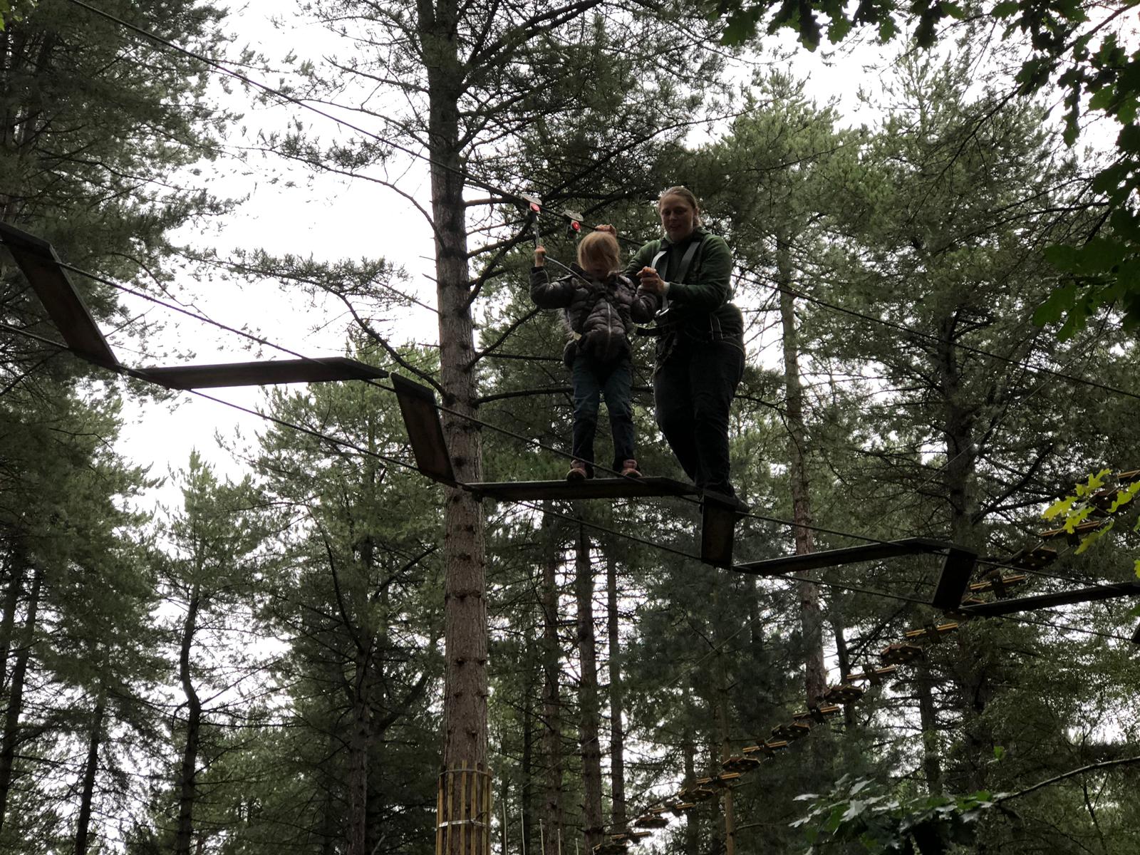 Full image of Annabel and Ruth on the high ropes #2.